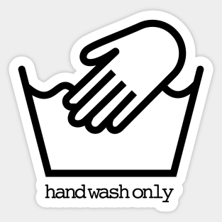 Hand Wash Only Sticker